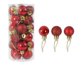 Pack 24 esferas Navidad grandes 4-5cm ROJA